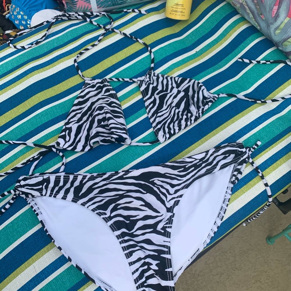 Zebra print bikini